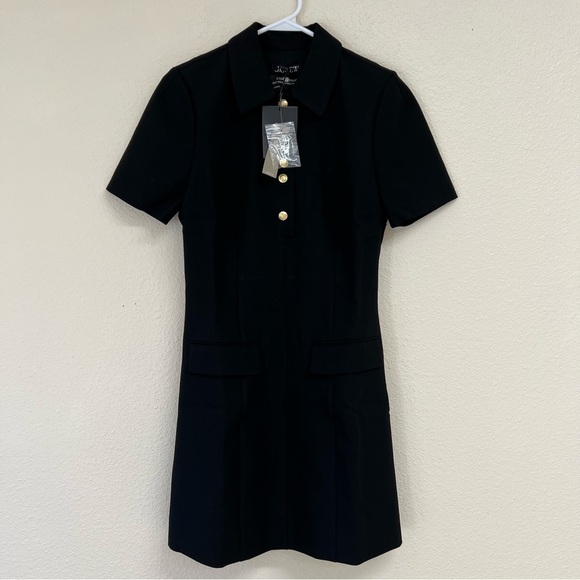 J. Crew Parc Dress Four Season Stretch Fabric in Black Size 6 NWT Mini - Picture 5 of 11